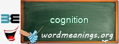 WordMeaning blackboard for cognition